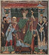 Ottonisch Reichenau Otto III,thronend,Evangeliar Otto III painting